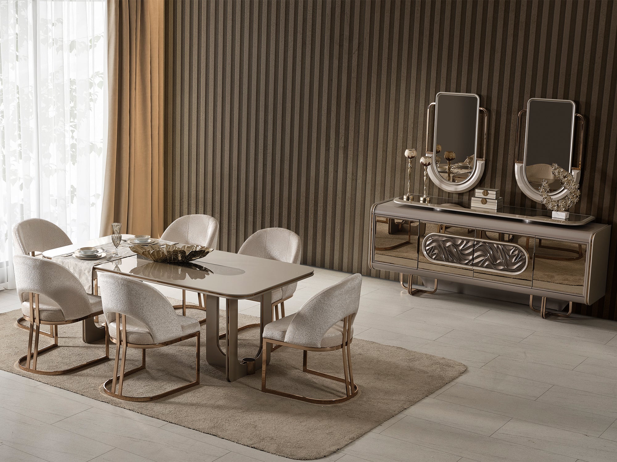 Bella Favori 6-8-10 Person Dining Room Set – Istanbul Furniture - Home ...
