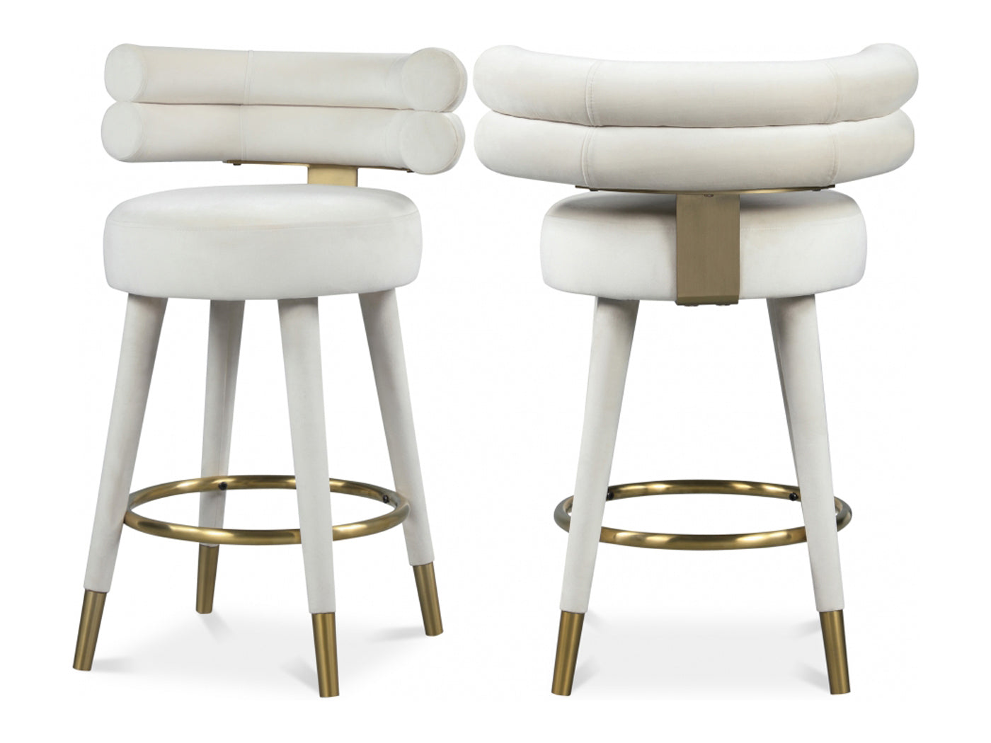 Fitzroy Velvet Bar Stool (Set of 2) Istanbul Furniture Home of