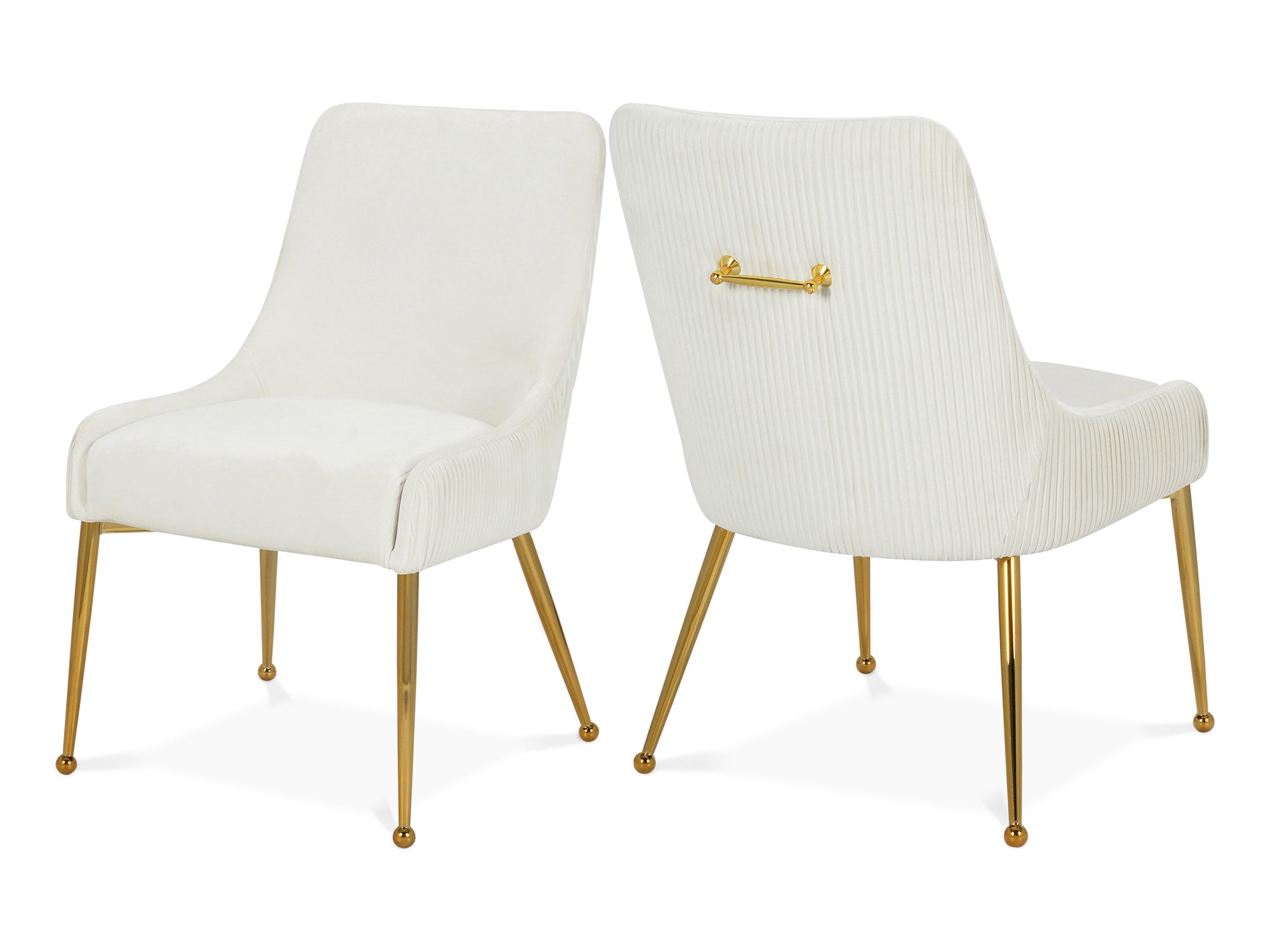 Ace 24" Wide Gold Leg Dining Chair (Set of 2) Istanbul Furniture