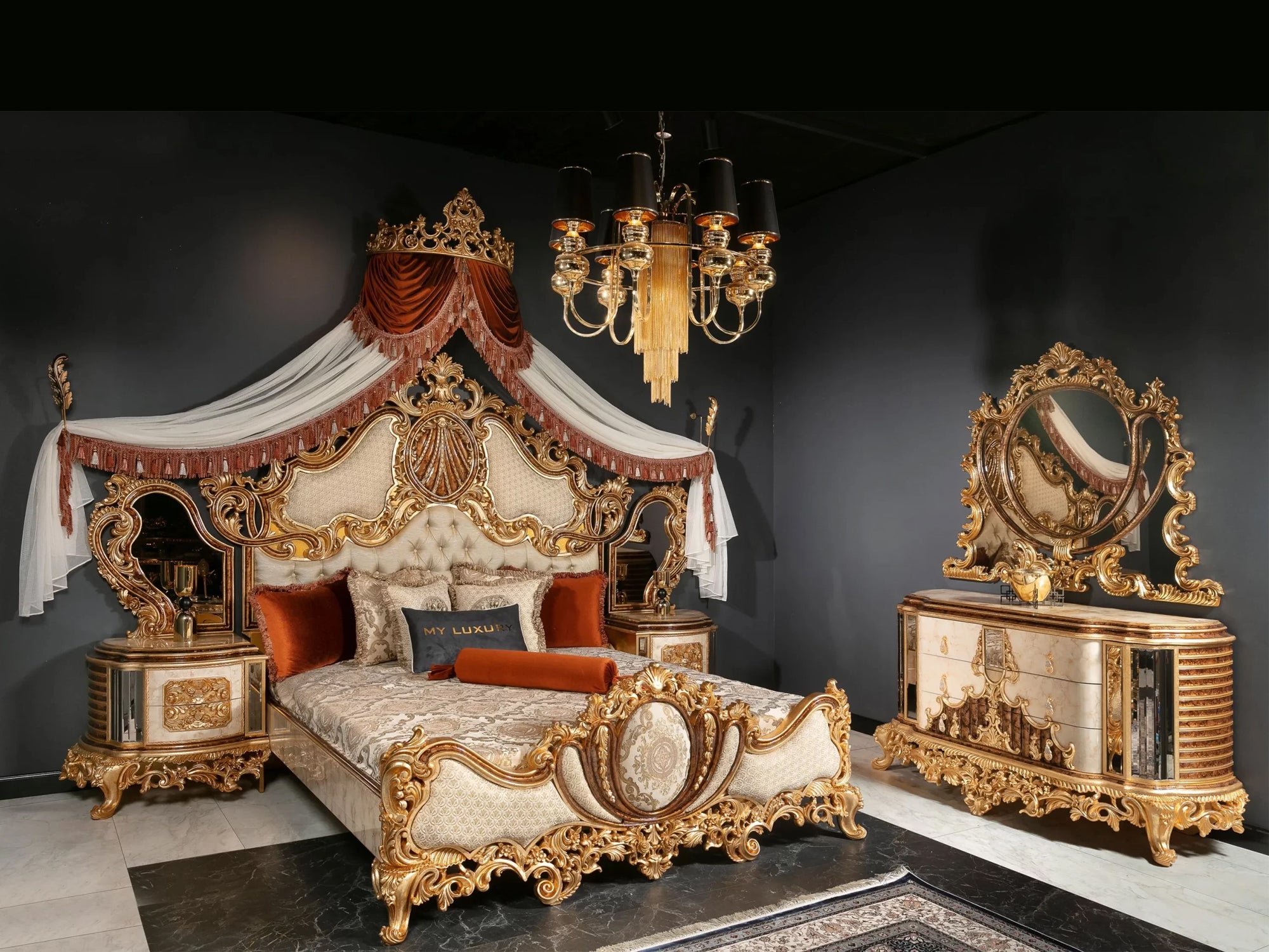Sehzade MyL Traditional Bedroom Set – Istanbul Furniture - Home of ...