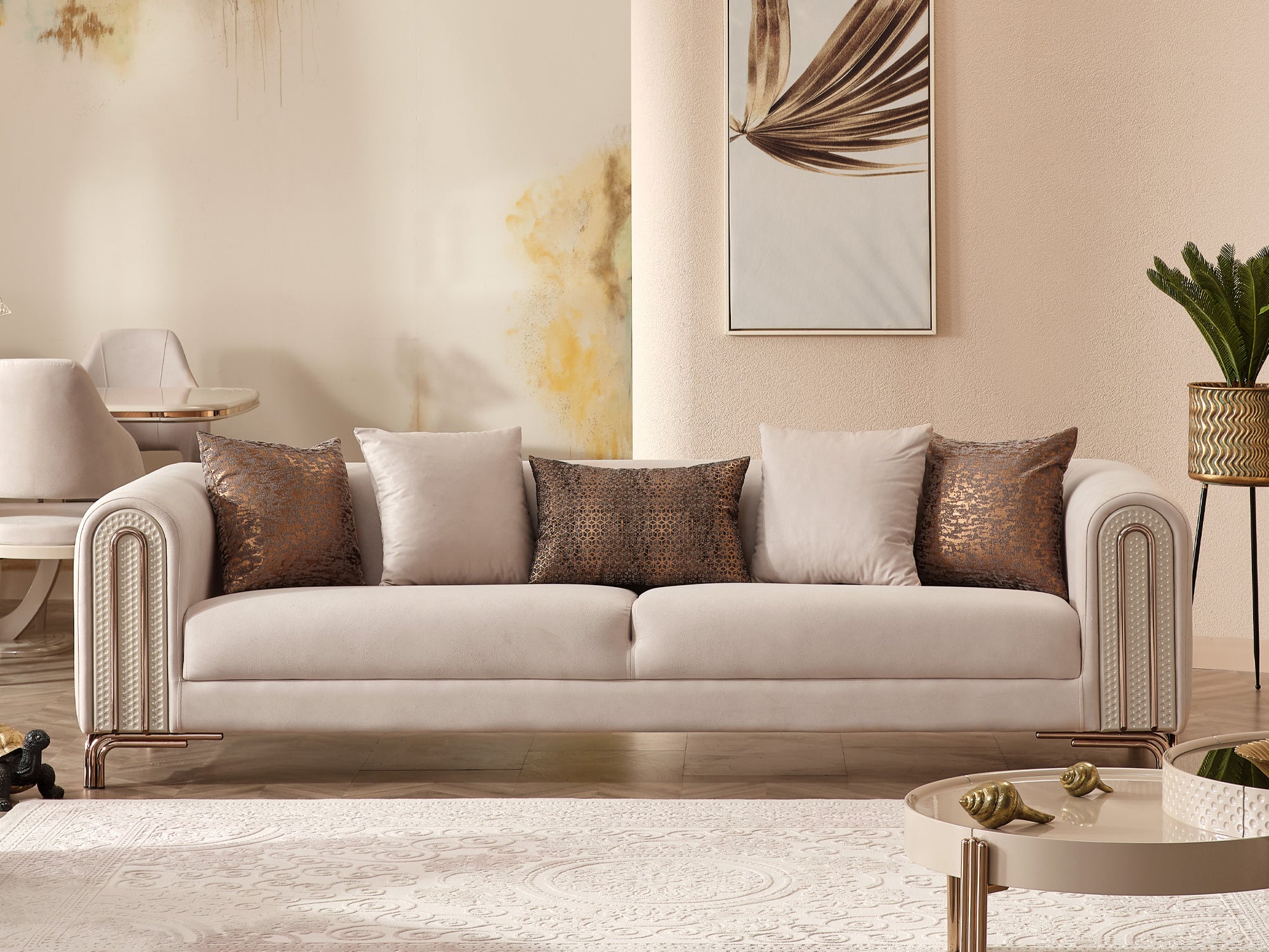 Paris 106" Wide Tuxedo Arm 4 Seater Sofa – Istanbul Furniture - Home of ...