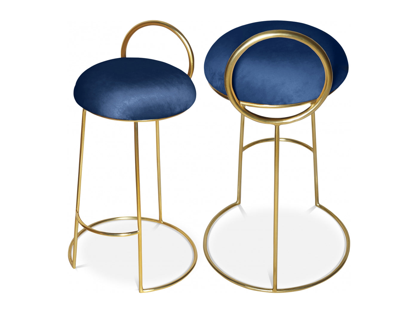 Ring Velvet Bar Stool (Set of 2) Istanbul Furniture Home of Unique
