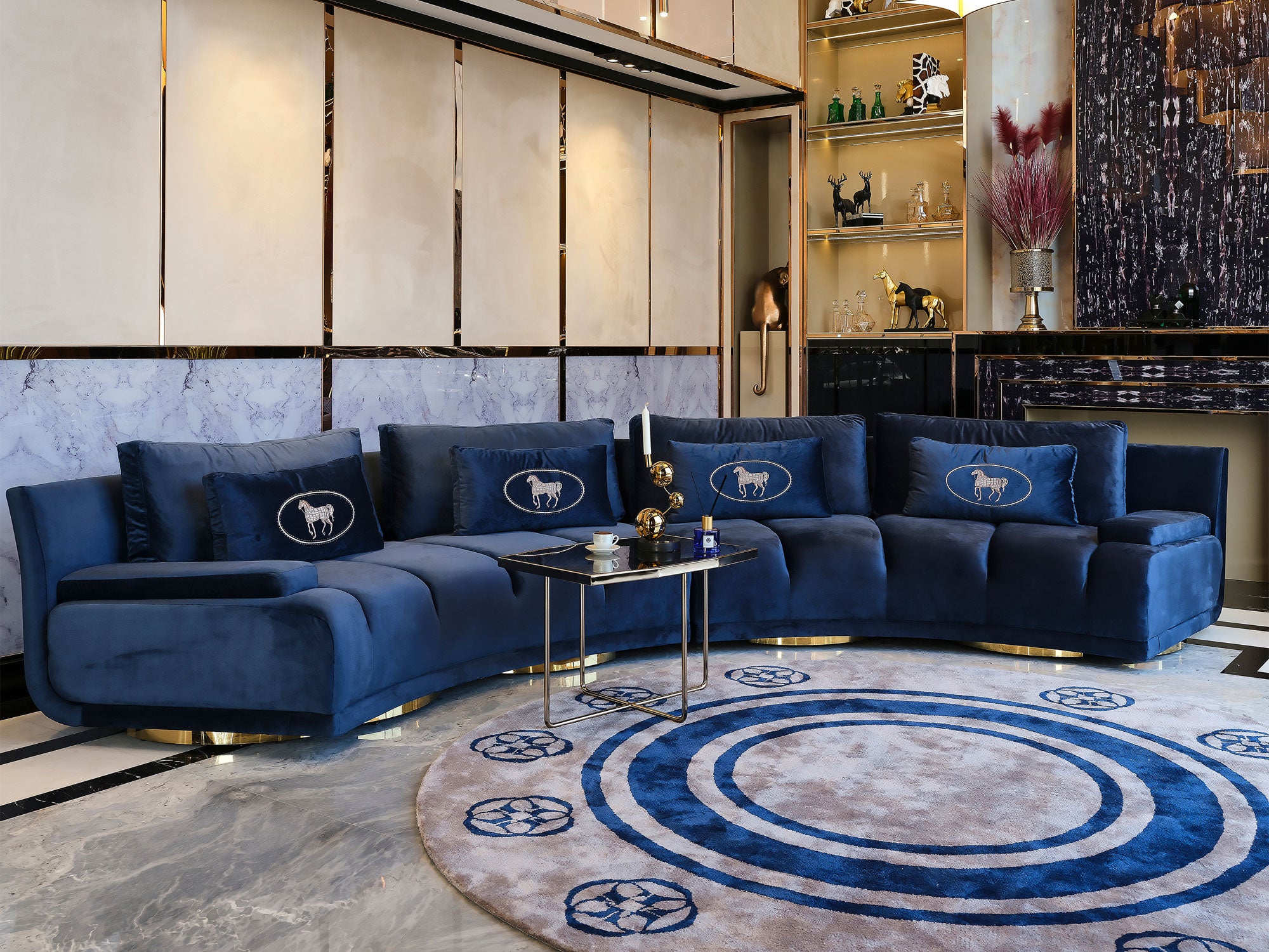 Single Oval Sectional