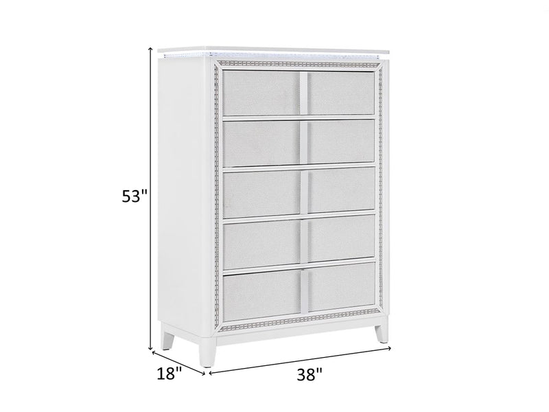 Smart 0318a 38" Wide 5 Drawer Chest With Led