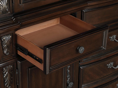 1468 65.5" Wide 5 Door 6 Drawer Dining Cabinet