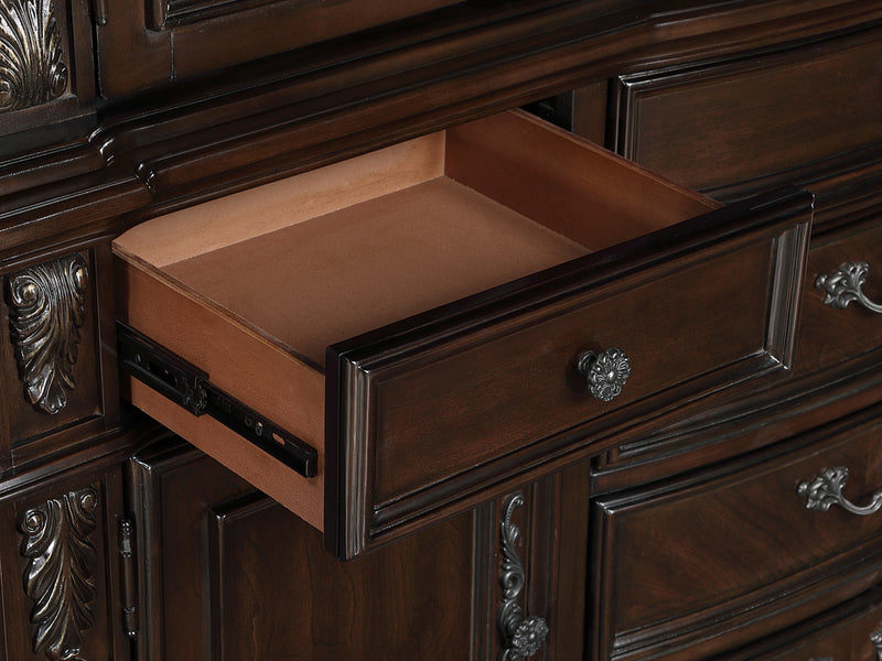 1468 65.5" Wide 5 Door 6 Drawer Dining Cabinet