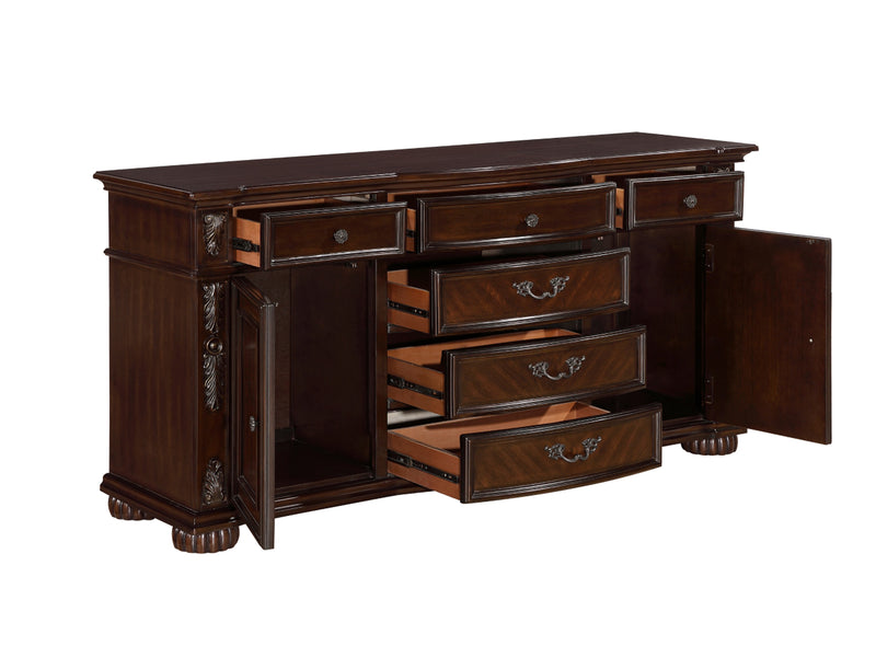 1468 64.5" Wide 2 Door 6 Drawer Buffet