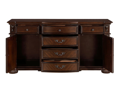 1468 64.5" Wide 2 Door 6 Drawer Buffet