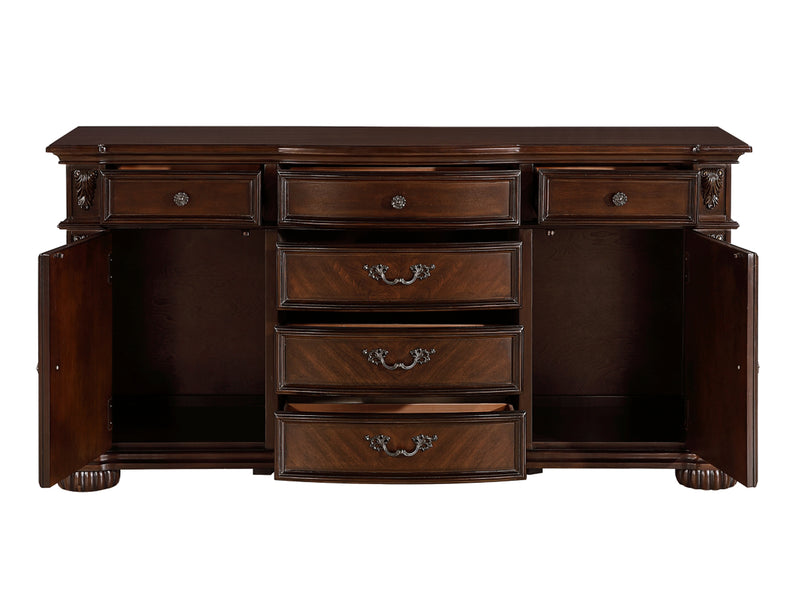 1468 64.5" Wide 2 Door 6 Drawer Buffet