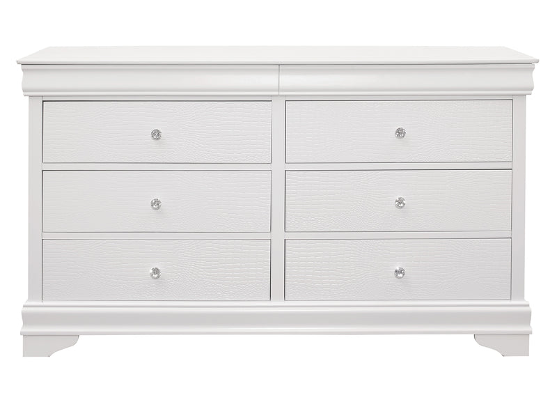 Lana 1556 59.5" Wide 7 Drawer Dresser With Mirror