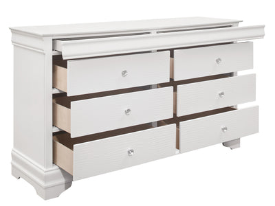 Lana 1556 59.5" Wide 7 Drawer Dresser With Mirror