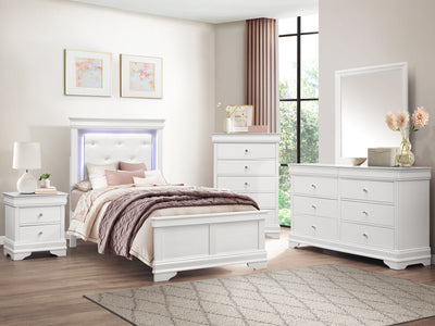 Lana 1556 59.5" Wide 7 Drawer Dresser With Mirror