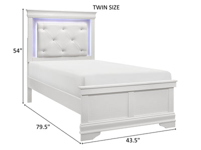 Lana 1556 Kid Platform Bed With LED Lighting