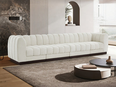 Quinn 133" Wide Chenille Fabric Modular Sofa