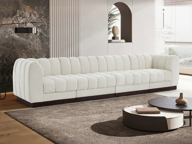 Quinn 133" Wide Chenille Fabric Modular Sofa
