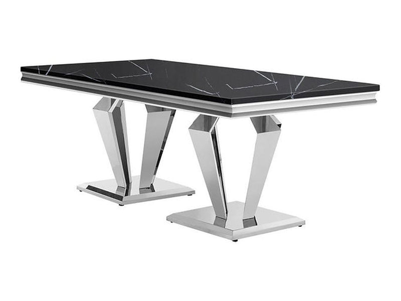 1689DT Marble Top 80" Wide Dining Table