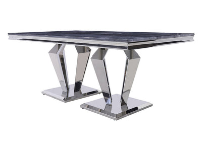 1689DT Marble Top 80" Wide Dining Table