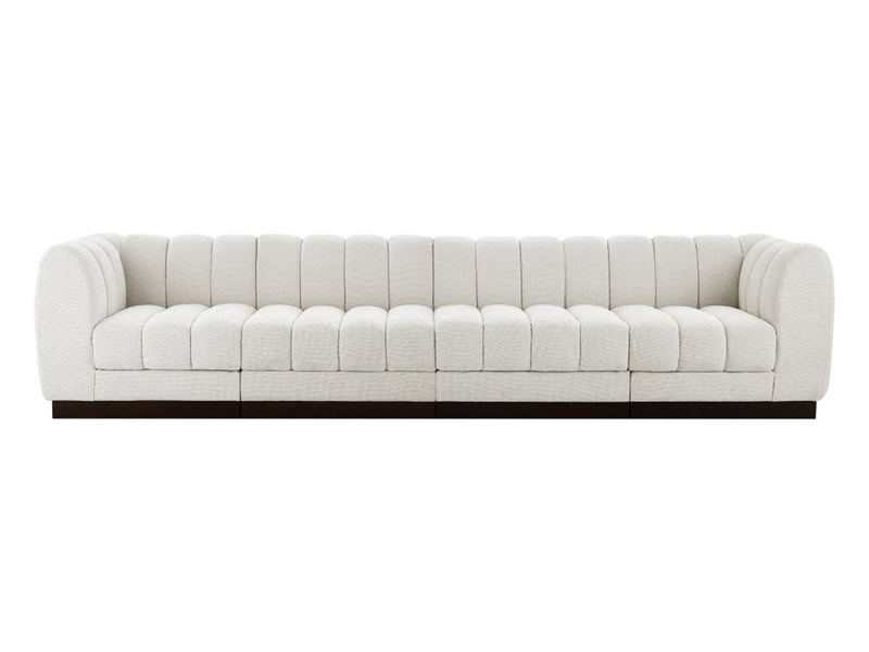 Quinn 133" Wide Chenille Fabric Modular Sofa
