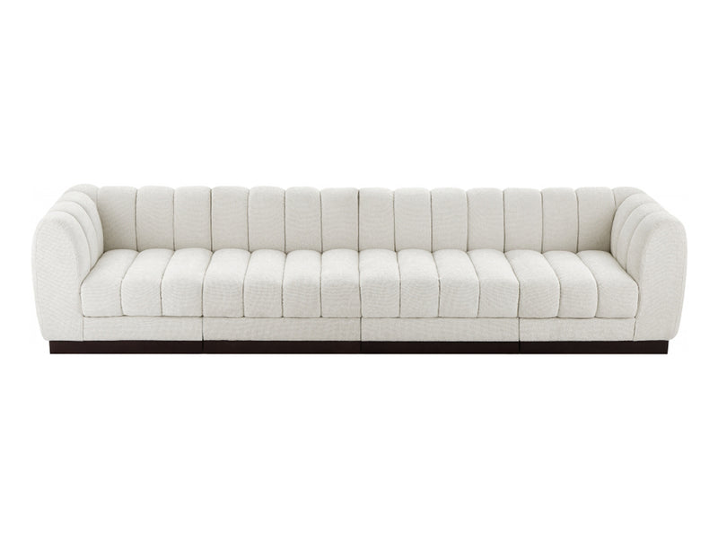 Quinn 133" Wide Chenille Fabric Modular Sofa