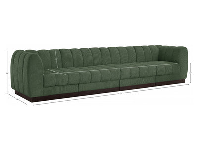 Quinn 133" Wide Chenille Fabric Modular Sofa