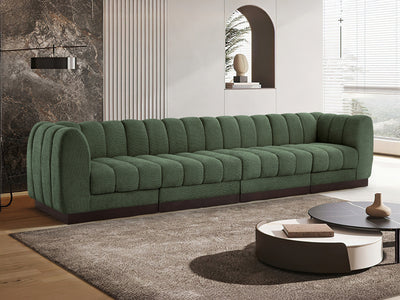 Quinn 133" Wide Chenille Fabric Modular Sofa