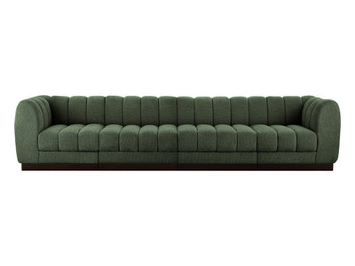 Quinn 133" Wide Chenille Fabric Modular Sofa