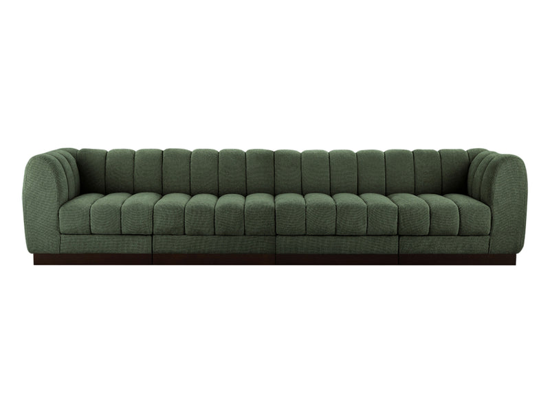 Quinn 133" Wide Chenille Fabric Modular Sofa