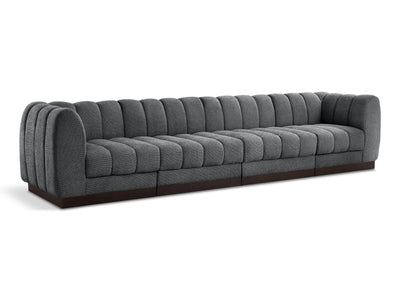 Quinn 133" Wide Chenille Fabric Modular Sofa