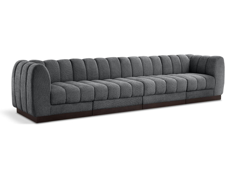 Quinn 133" Wide Chenille Fabric Modular Sofa