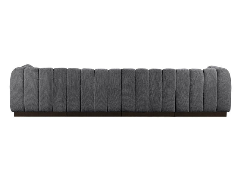 Quinn 133" Wide Chenille Fabric Modular Sofa
