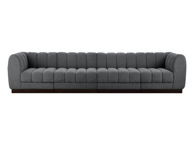 Quinn 133" Wide Chenille Fabric Modular Sofa