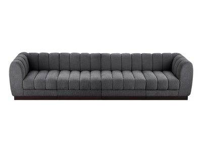 Quinn 133" Wide Chenille Fabric Modular Sofa