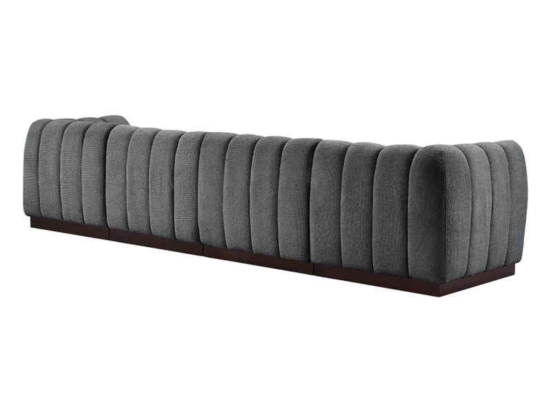 Quinn 133" Wide Chenille Fabric Modular Sofa