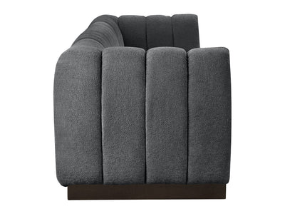 Quinn 133" Wide Chenille Fabric Modular Sofa