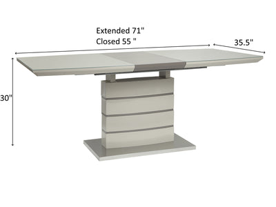 5599 Modern 71" / 55" Wide Extendable Dining Table
