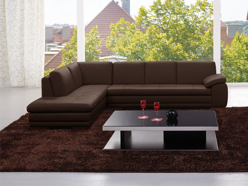 625 Italian 123" / 87.5" Wide Leather Sectional