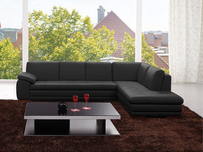 625 Italian 123" / 87.5" Wide Leather Sectional