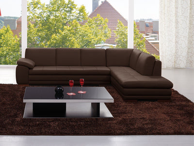 625 Italian 123" / 87.5" Wide Leather Sectional