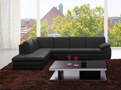 625 Italian 123" / 87.5" Wide Leather Sectional