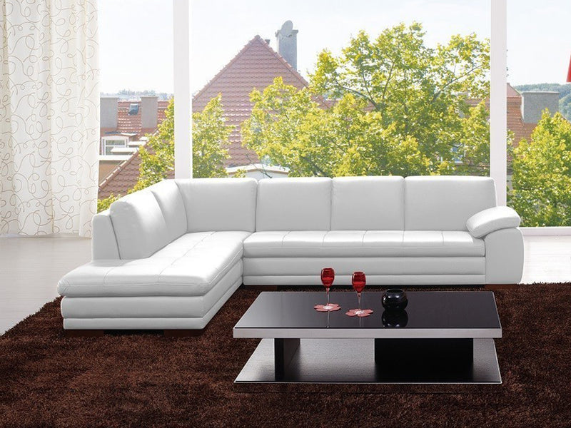 625 Italian 123" / 87.5" Wide Leather Sectional