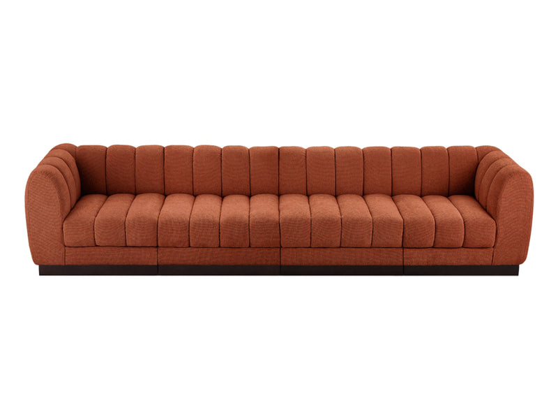 Quinn 133" Wide Chenille Fabric Modular Sofa