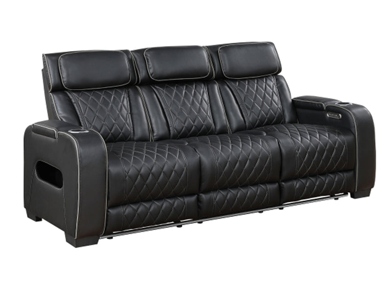 9516 84" Wide Faux Leather Recliner Sofa