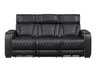 9516 Faux Leather Recliner Living Room Set