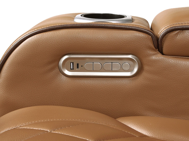 9516 84" Wide Faux Leather Recliner Sofa