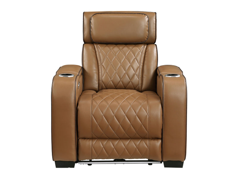 9516 37.5" Wide Faux Leather Recliner Armchair