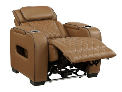 9516 37.5" Wide Faux Leather Recliner Armchair