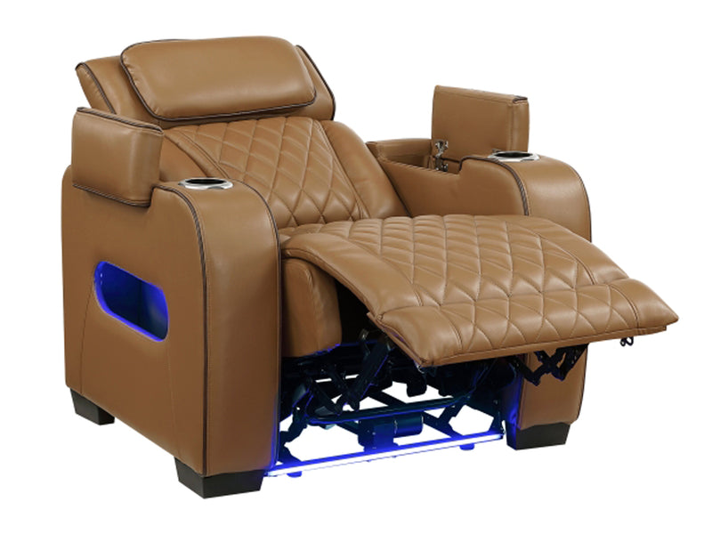 9516 Faux Leather Recliner Living Room Set