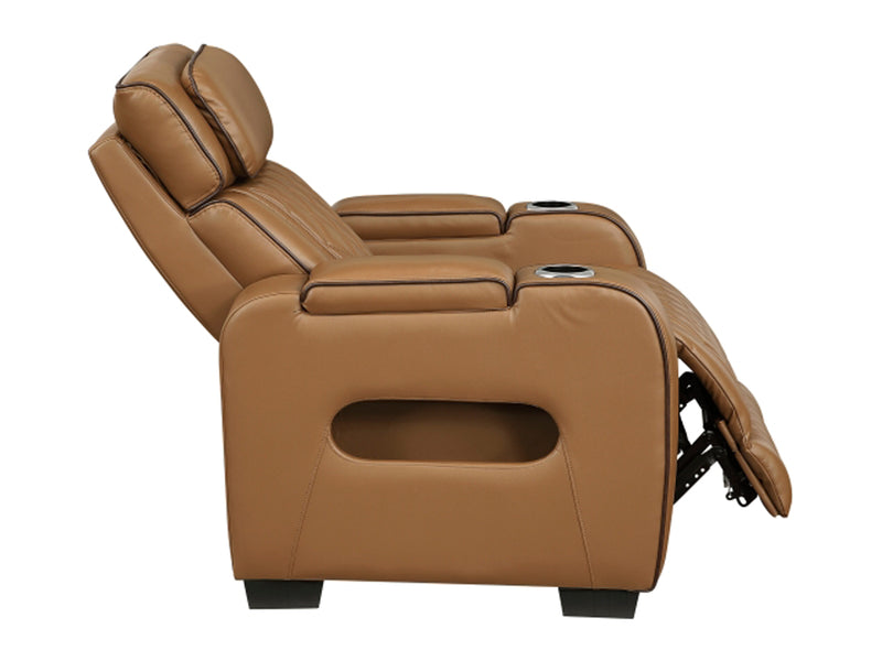 9516 Faux Leather Recliner Living Room Set