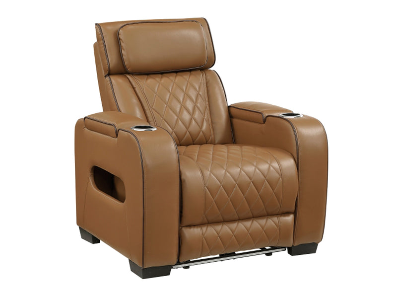 9516 37.5" Wide Faux Leather Recliner Armchair