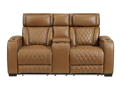 9516 73.5" Wide Faux Leather Recliner Loveseat